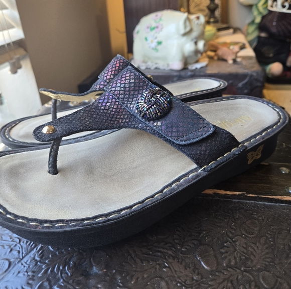 Alegria Black and Multi Color Sandals with Comfort and Style Size 41 - Picture 3 of 11